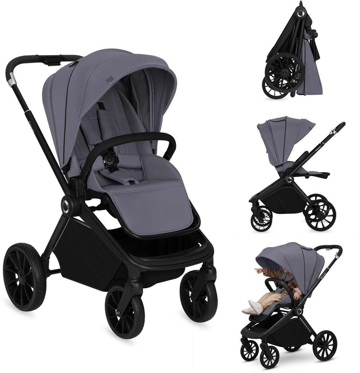 Lionelo Mika Plus Kinderwagen - All-Terrain Wielen - afbeelding 2