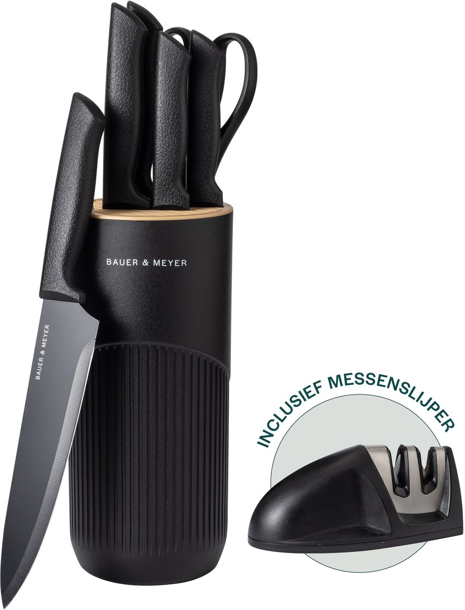 BAUER & MEYER Messenset 8-delig met messenblok