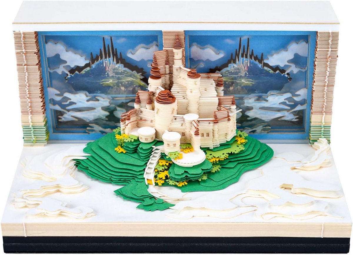 3D-weekkalender 2026 met Papiermodel Hemelstad als Bureau Decoratie