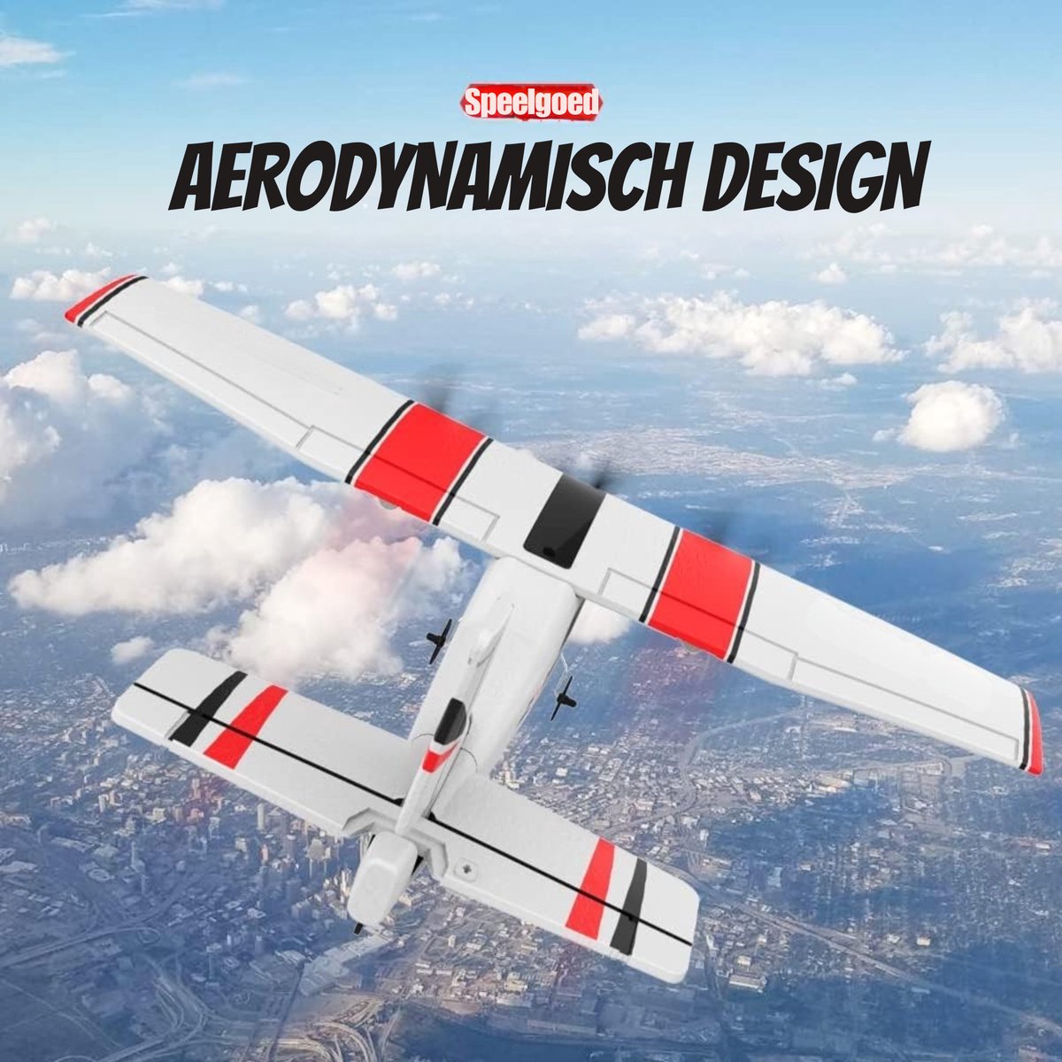 Nexar Bestuurbare Vliegtuig - RC Propellervliegtuig met Gyro Stabilisatie - Afstandsbestuurbaar Vliegtuig - voor Kinderen & Beginners - Incl. 3 Batterijen — afbeelding 9