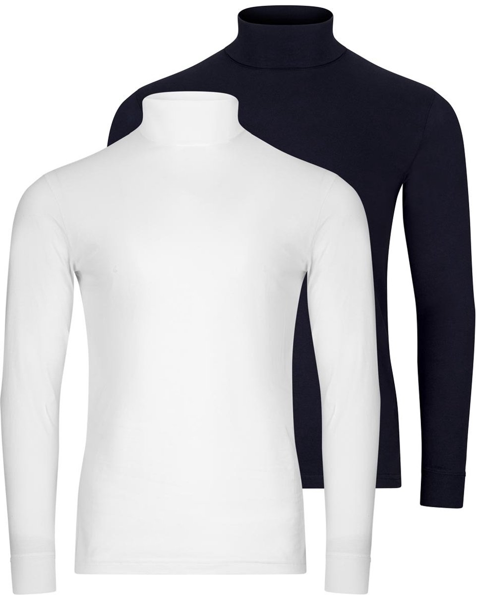 RAGMAN Heren shirt met rolkragen 2 pack Basic