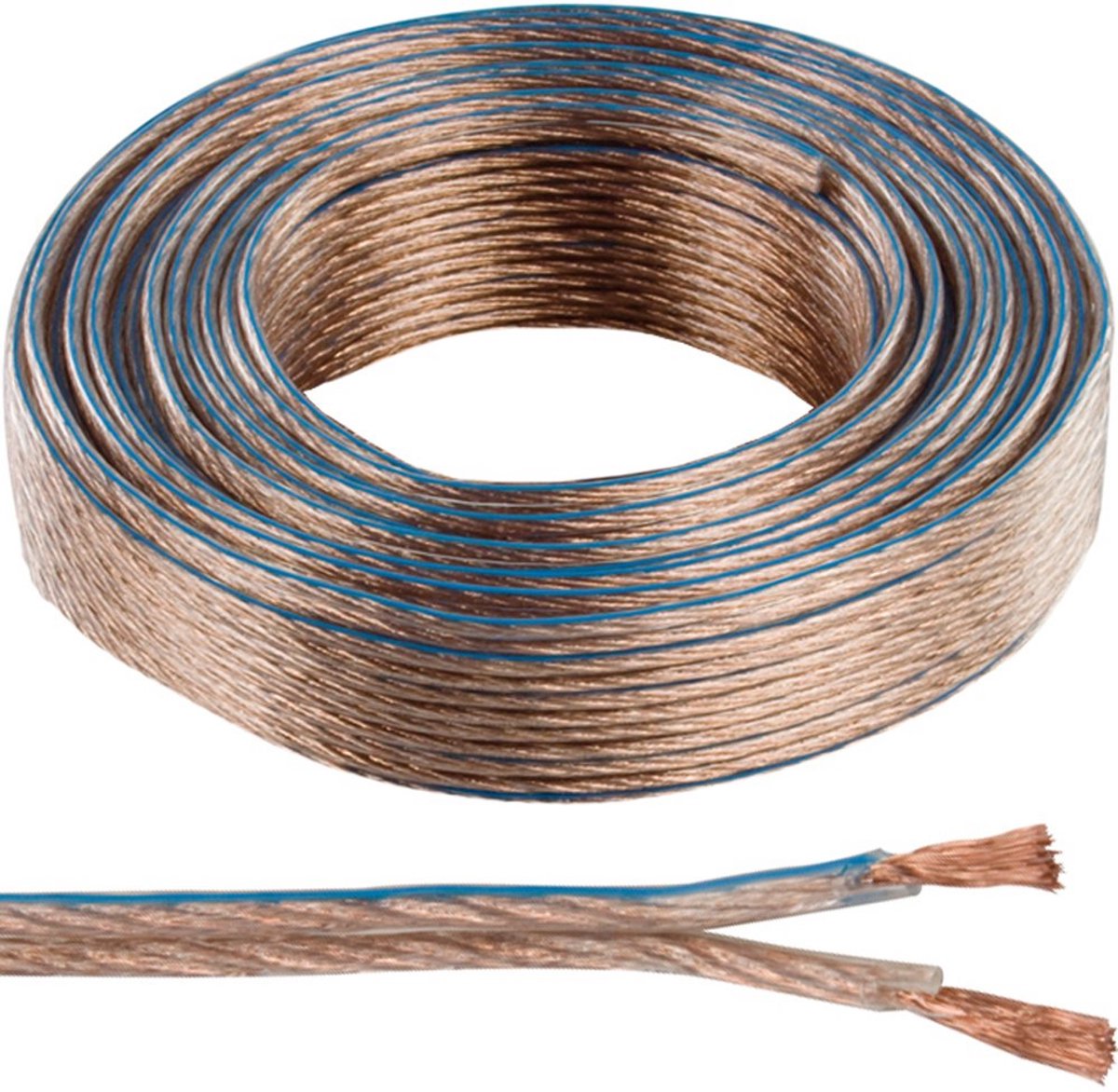 50 Meter Luidsprekerkabel 4.0mm² (11 AWG) Dubbele Kern - Dikke Koperen Luidsprekerdraad op Rol