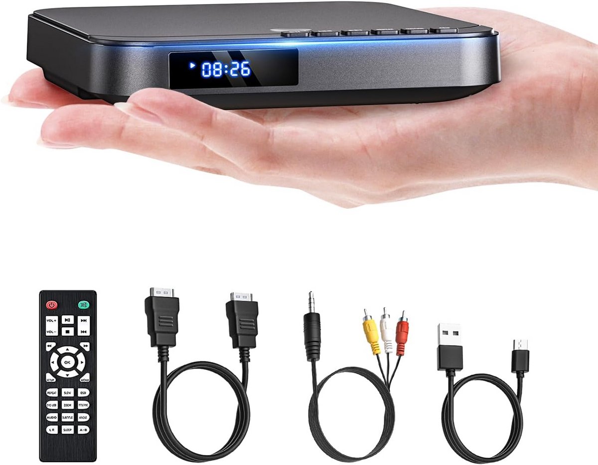 DVD Speler met HDMI - Blu Ray Spelers - Externe DVVD Speler - Zwart - Afspelen