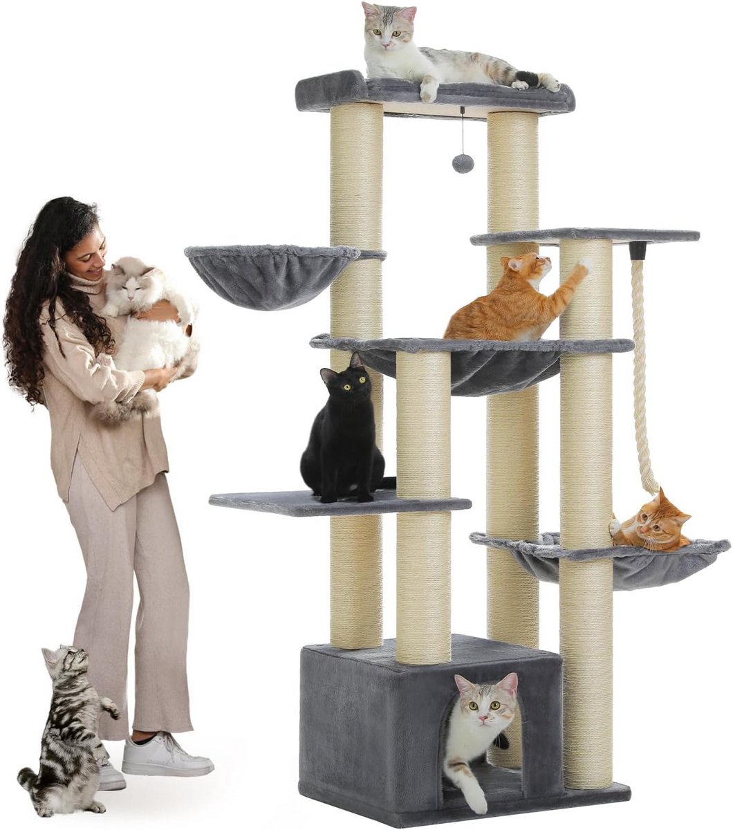 Krabpaal voor Grote Katten - Krabton - Kattenhuis - Speelgoed