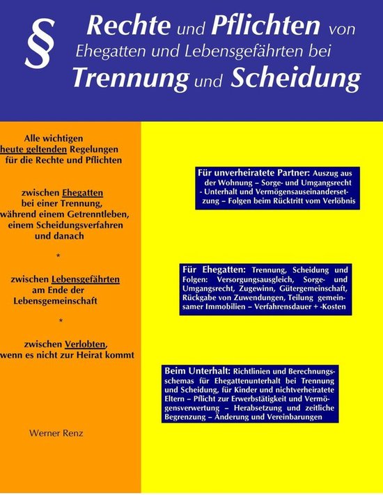 Rechte und Pflichten von Ehegatten und Lebensgefährten bei  ... - cover