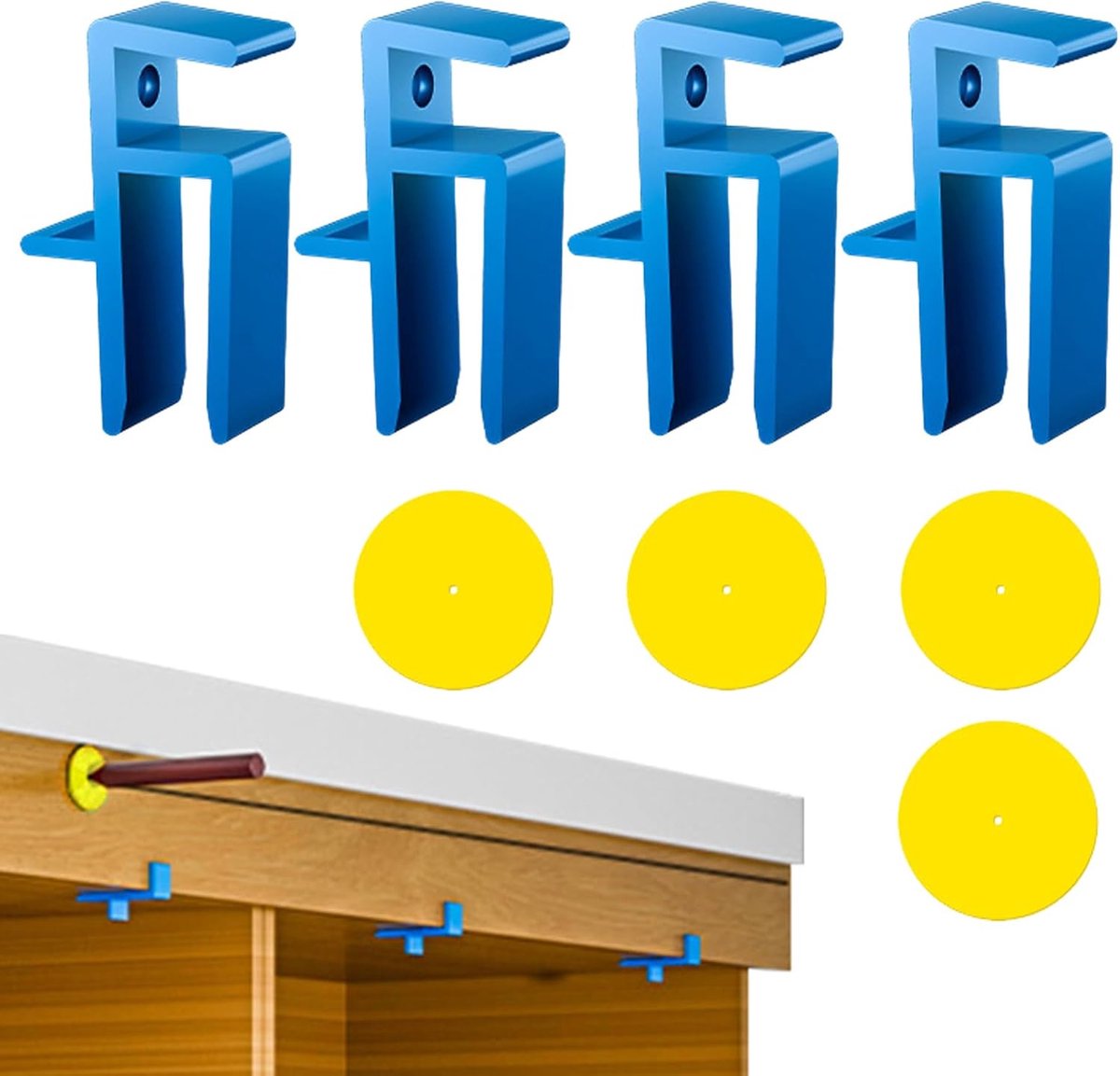 U-vormige markeerklemmen – een houtbewerkingsklemmenset geschikt voor kastpanelen.