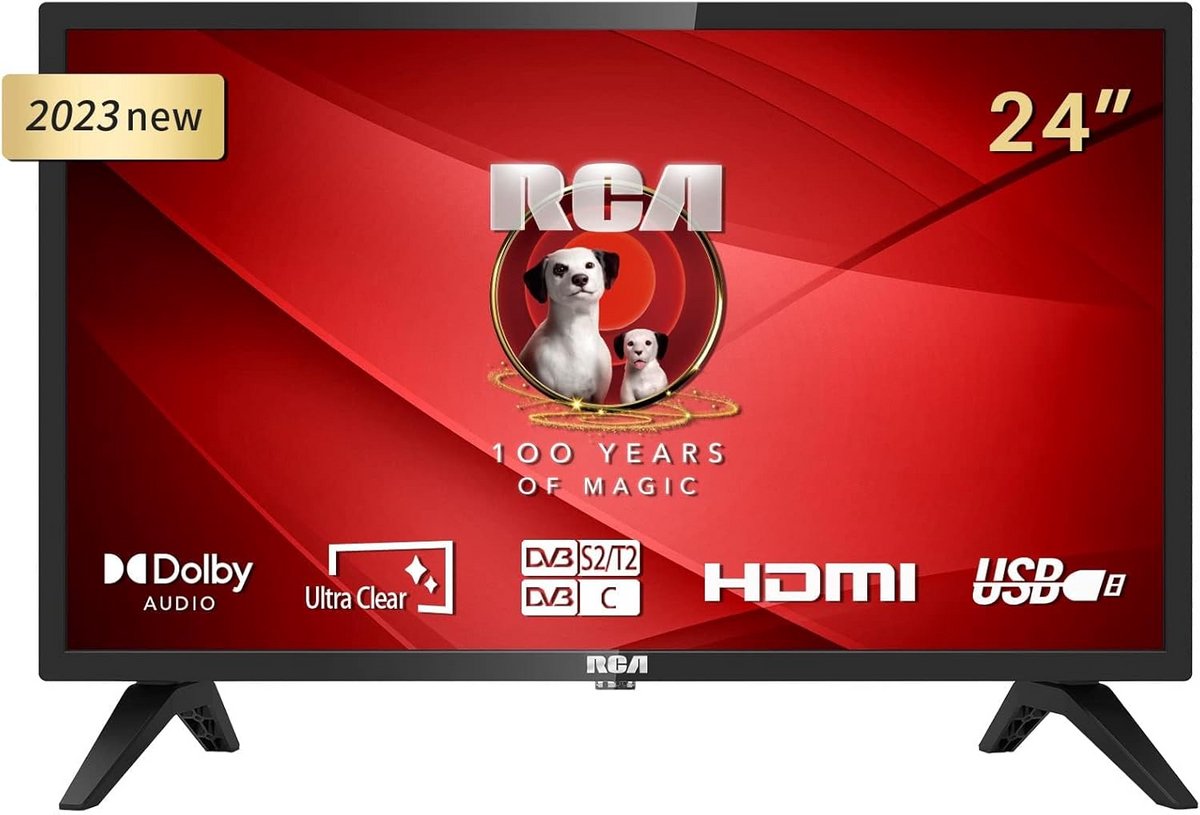 24 Inch (61 cm) Televisie met Dolby Audio en Triple Tuner (DVB-C/T2/S2)