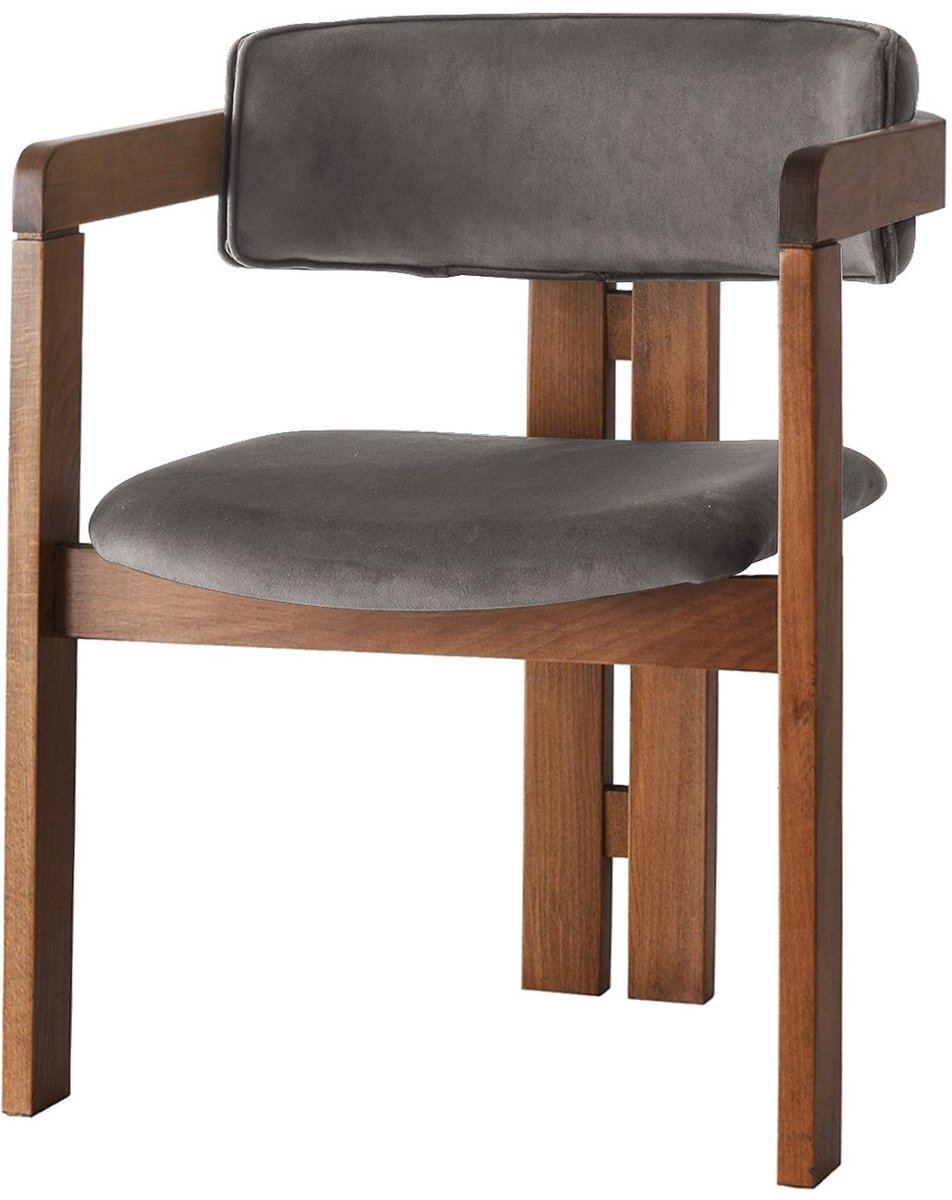 Skye Decor , Stoel, CO - 029, Hout, Walnoot & Antraciet, 58 x 49 x 76 cm