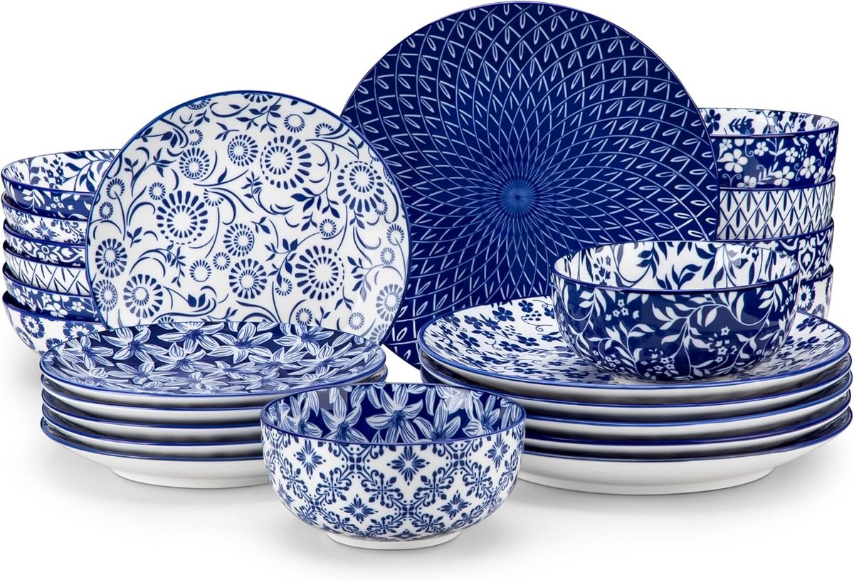 Serviesset 6 Persoons - Serviessets - Bordenset - Chique Bordenset - Porselein - Eetservies