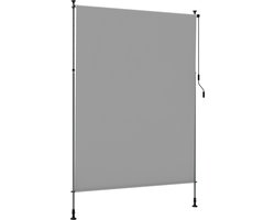 Zonwering – Klemmarkies – 200x310 cm – 180 g/m² Polyester – UV- & Warmtebescherming – Verstelbaar – Voor Balkon, Terras en Tuin – Lichtgrijs