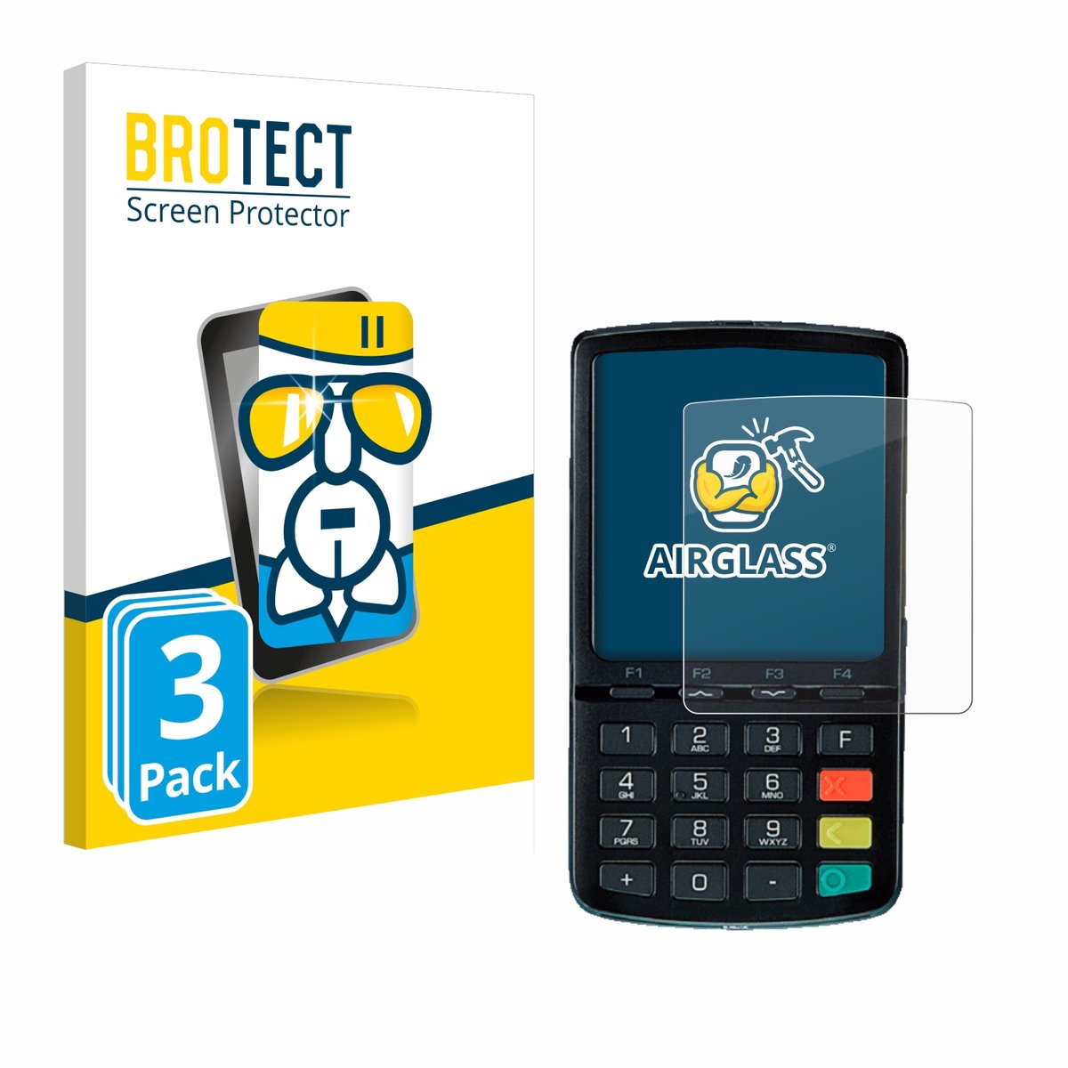 Screenprotector 3 Stuks voor ingenico Link/2500 Beschermglas transparant