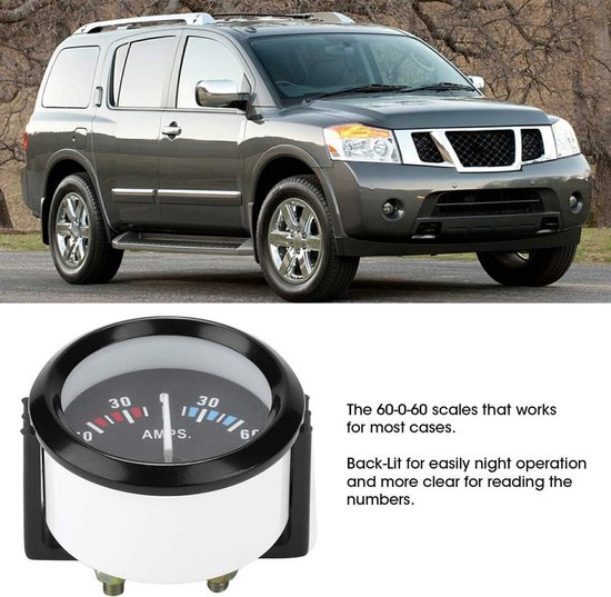 Shkalacar 3-in-1 Meetinstrument – Oliedruk, Watertemperatuur En Voltmeter, 52 Mm, Voor Auto En Motor