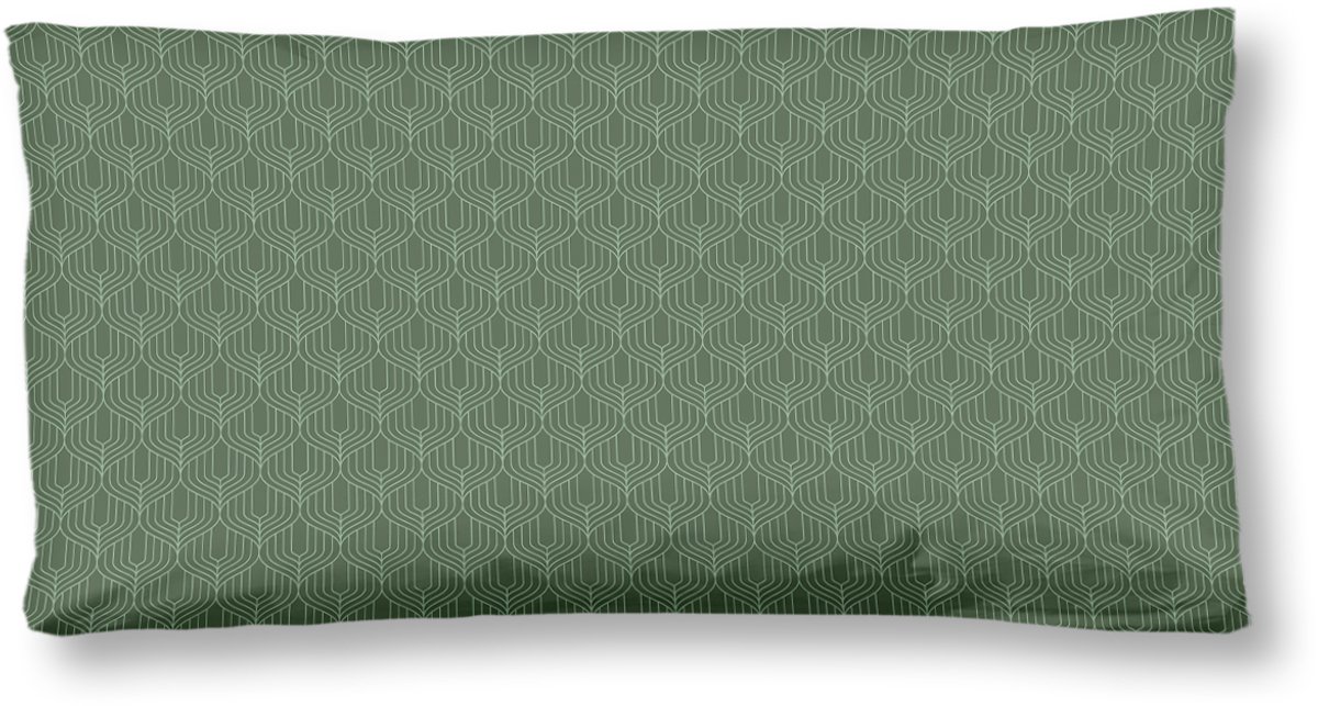 HIP kussensloop mandalas, tropisch, bloemen - 40x80 cm - Groen - 100% Katoen satijn