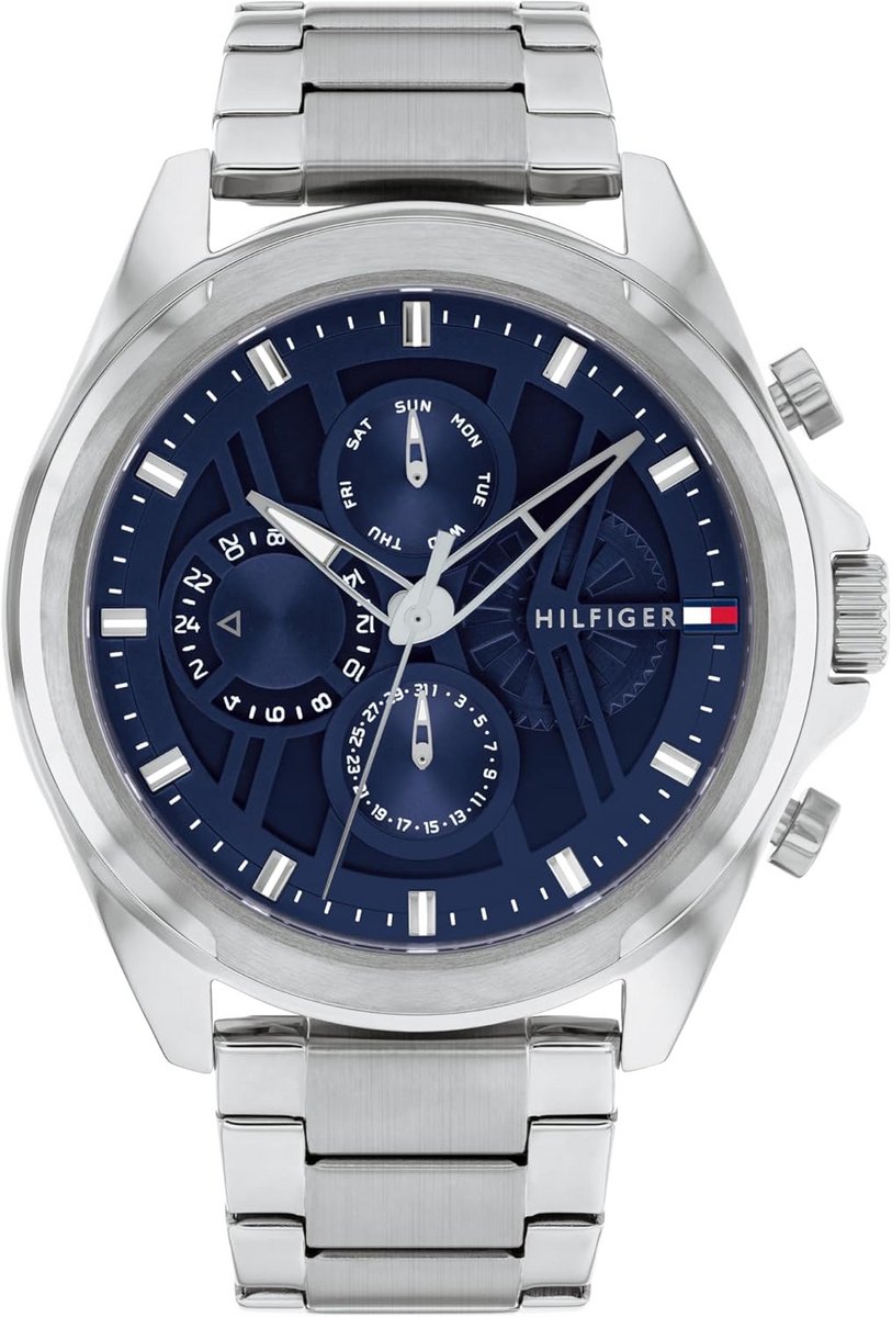 Heren Analoog Quartz Horloge Multifunctioneel met RVS of Leren Band