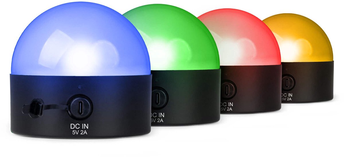 BeamZ set van 4 BTL32 Oplaadbare tafellampen - Bollamp met RGBW LED - Draadloze DMX