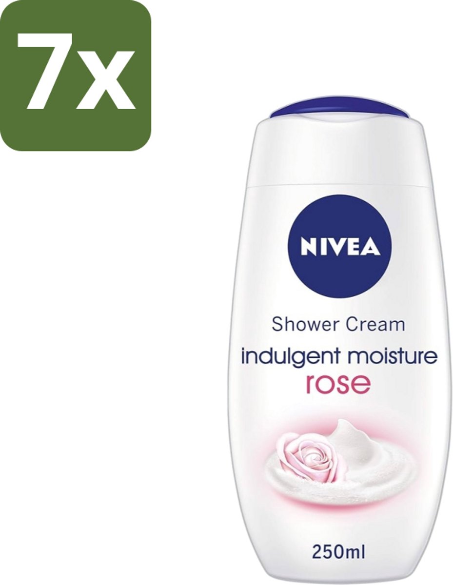 Nivea - Shower Indulgent Moisture Rose Douchecrème - 250 ml - Bulkverpakking - 7 stuks