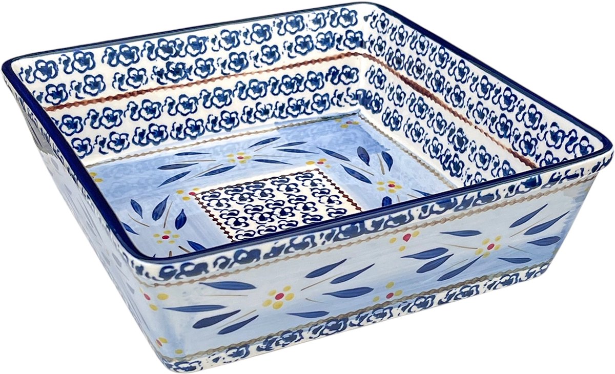 Lavandoux - Ovenschaal - Keramiek - Vierkant - 25x25cm - Old World Blue