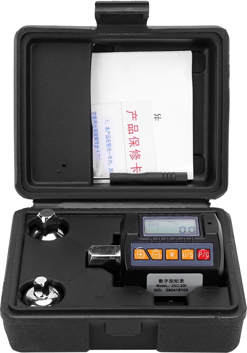 Digitale Momentsleutel met Display en Adapter voor Precisie Werkzaamheden
