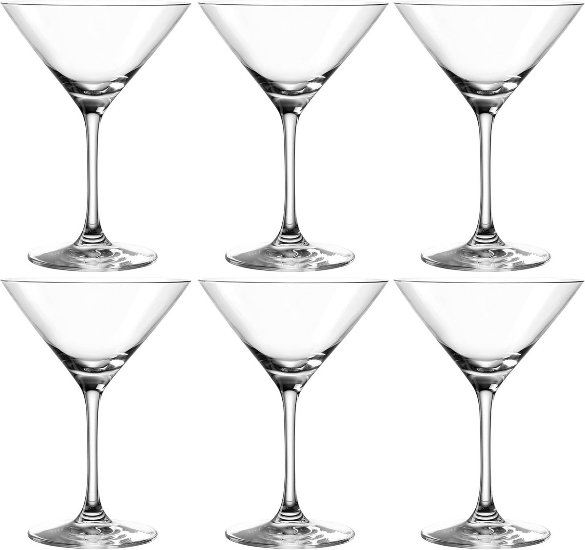 Set van 6 Cocktailglazen Kristalhelder Schokbestendig Vaatwasmachinebestendig