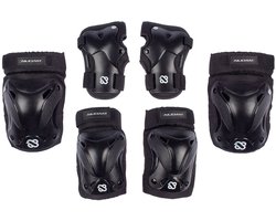 Nijdam Skate Beschermset Senior - Ink Shield - Zwart/Zilvergrijs - L