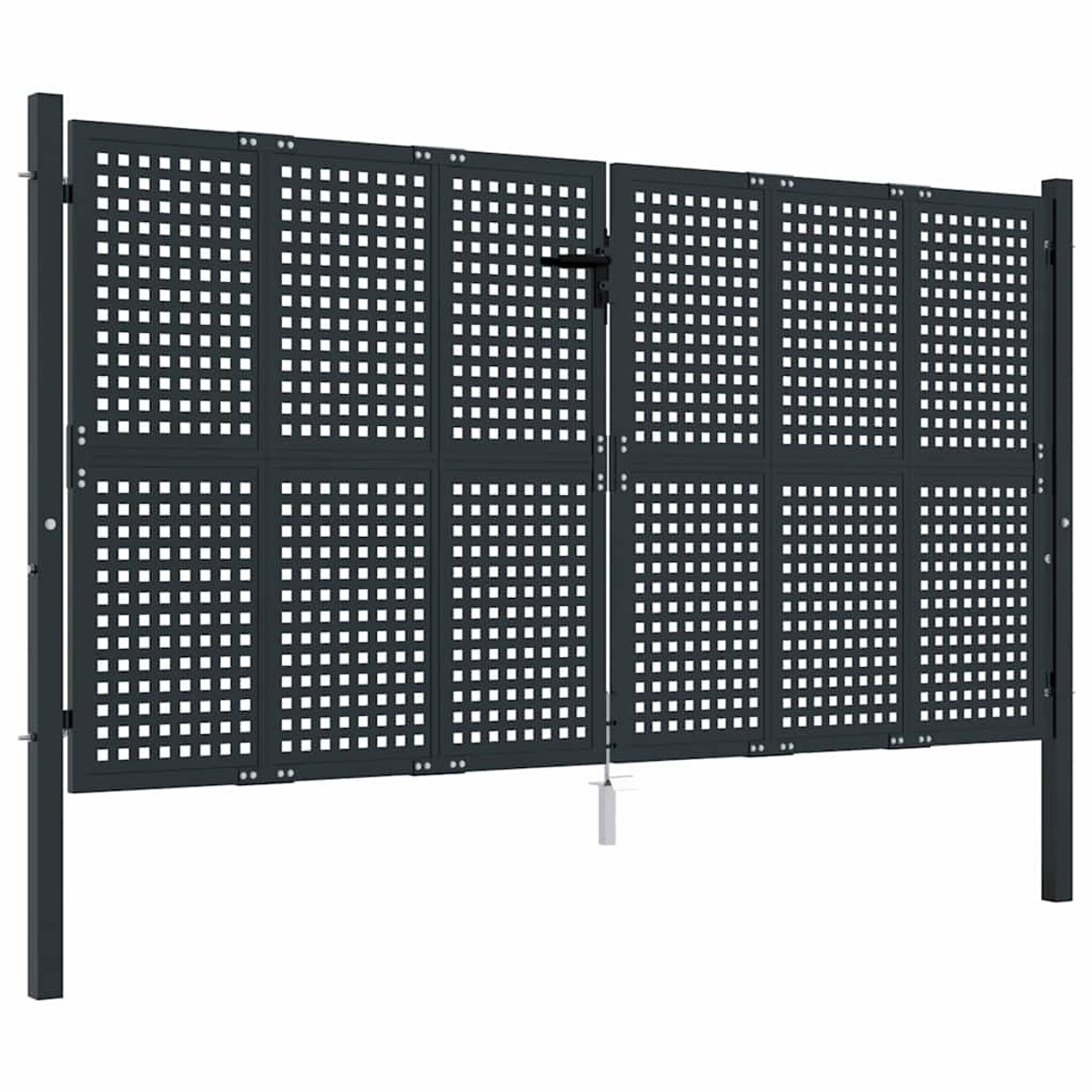 vidaXL - Tuinpoort - Antraciet - 300x150 - cm - Staal