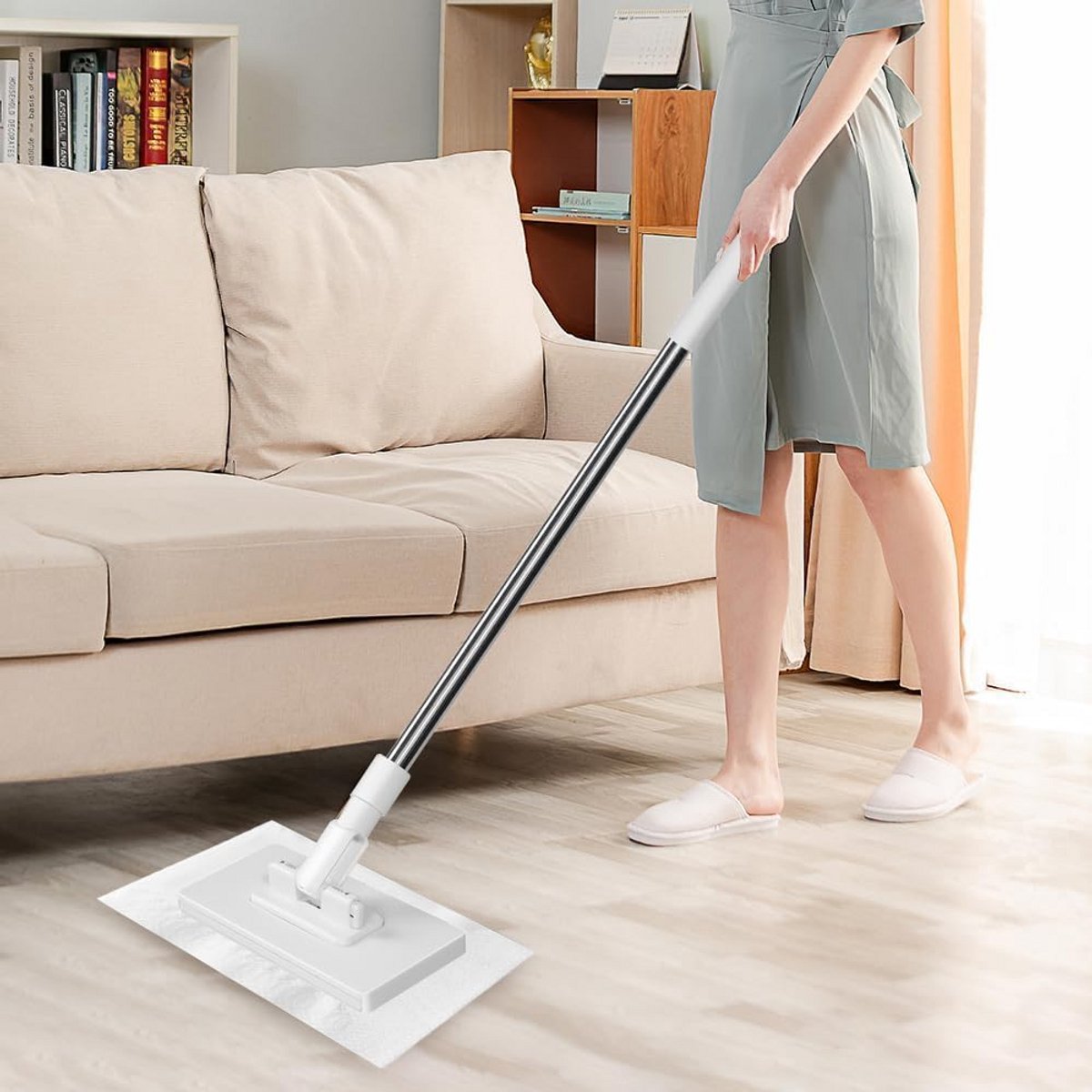 Handige Dweil Mop met Verlengbaar Handvat voor Nat en Droog Gebruik