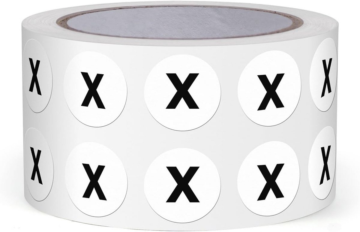 Zelfklevende Hoofdletter Stickers Rond 13mm Vinyl Waterdicht 1000 Stuks