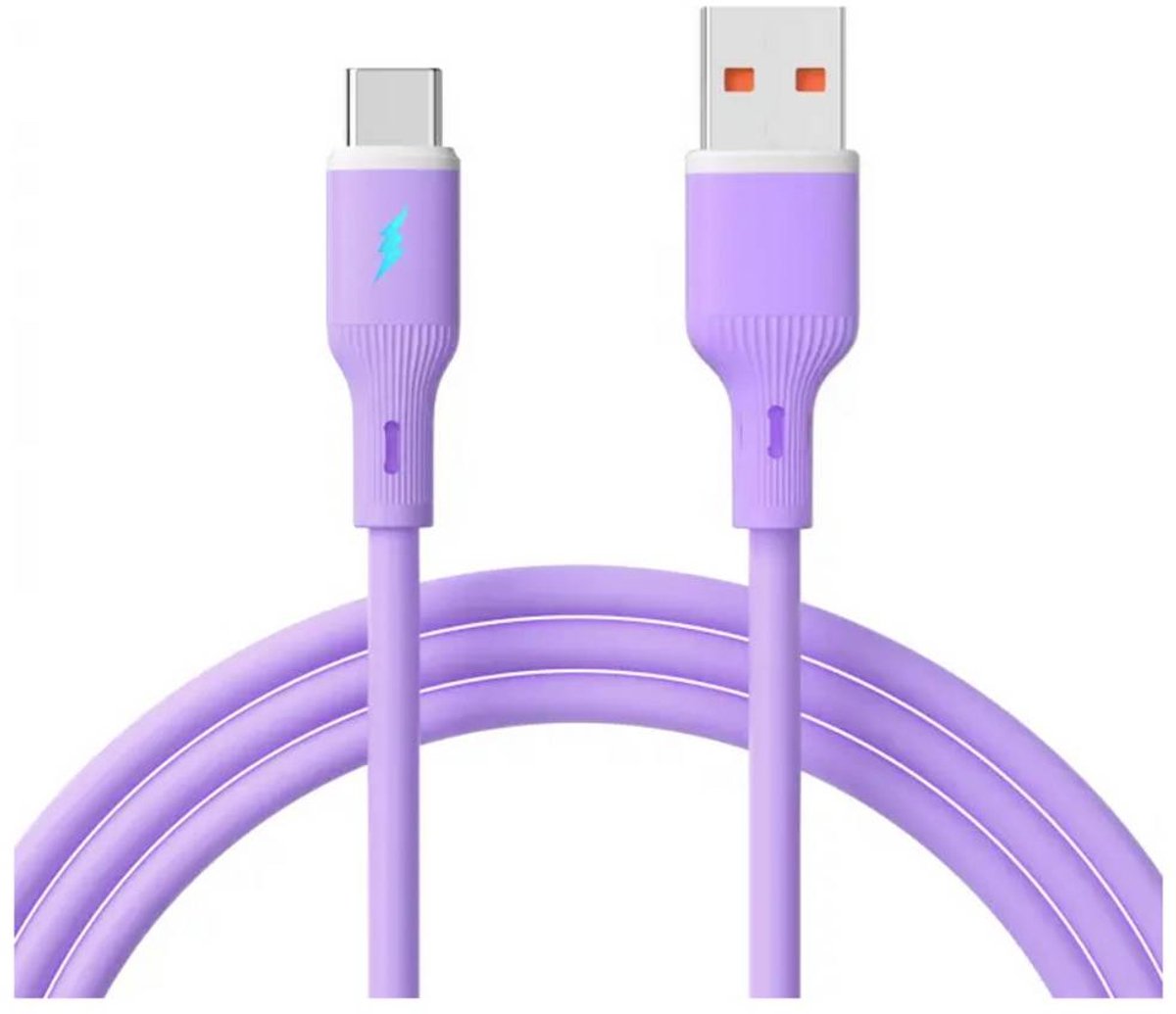 Akyga AK-USB-65 USB-kabel USB-A stekker, USB-C stekker 1 m Violet
