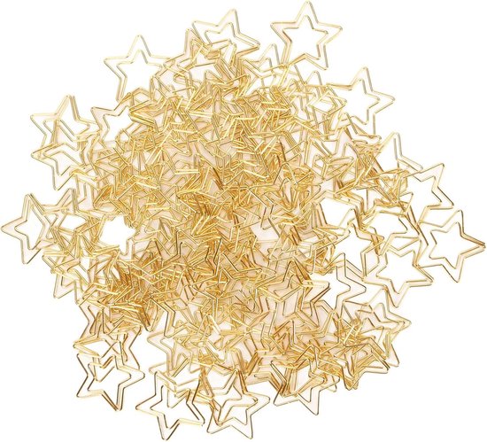 Gouden Strik Paperclips 100 Stuks – Leuke Metalen Clips Voor Bladwijzers, School En Kantoor