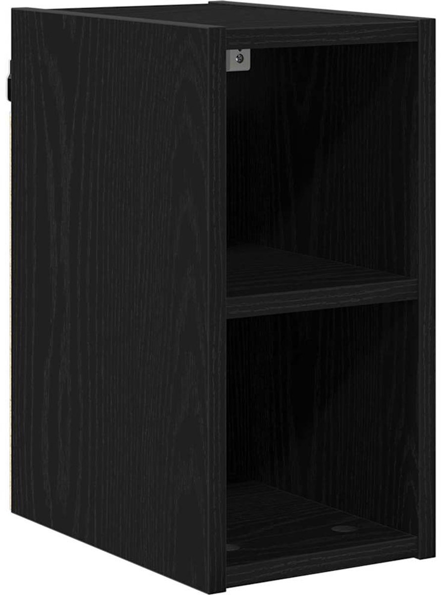vidaXL Hangkast - Zwart - eiken - 20 - x - 29,5 - x - 40 - cm - Bewerkt - hout Zwart eiken
