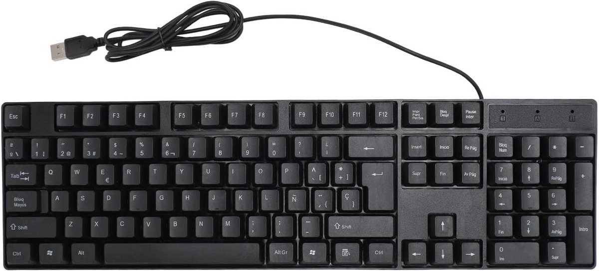 USB Bedraad Toetsenbord 104 Toetsen Ergonomisch voor Diverse Talen