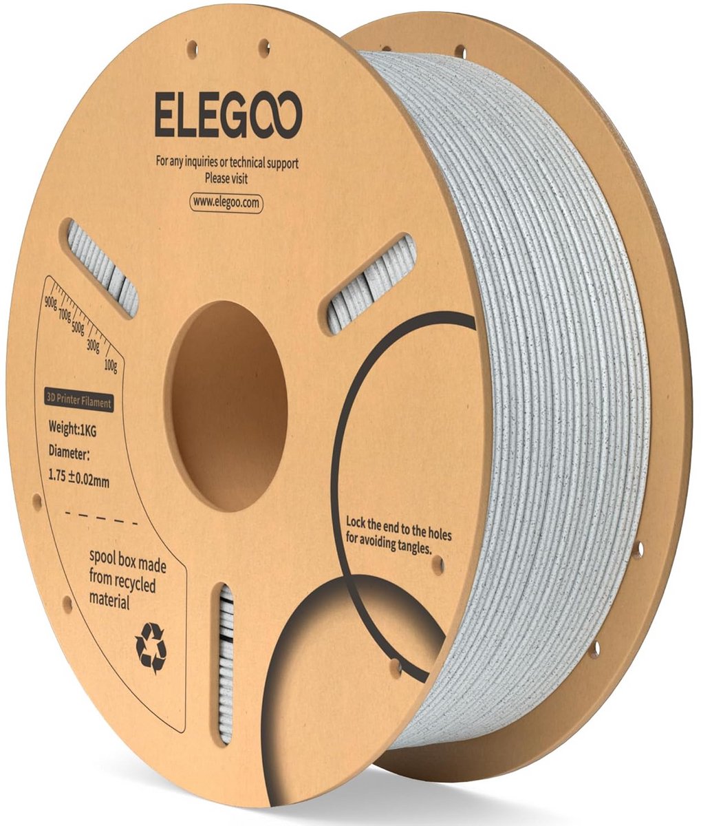 PLA 3D Printer Filament 1.75mm Marmer Effect 1kg - Hoge Nauwkeurigheid Filament voor FDM Printers