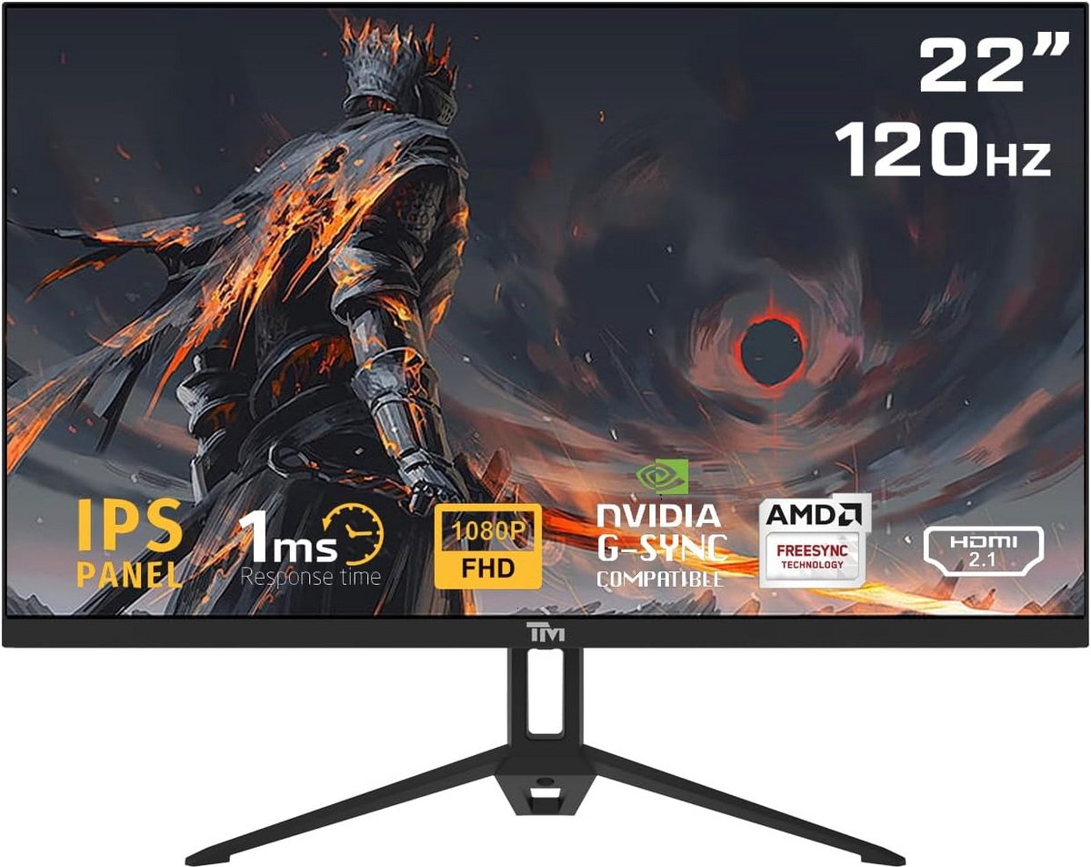 22 inch Full HD Monitor 120Hz IPS Plat Scherm