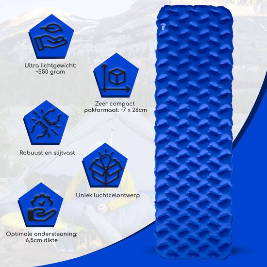Hikr® Luchtbed - Slaapmat - Opblaasbaar matras - Lichtgewicht - Outdoor - Camping - Hiking & Wandelen van HI — afbeelding 2