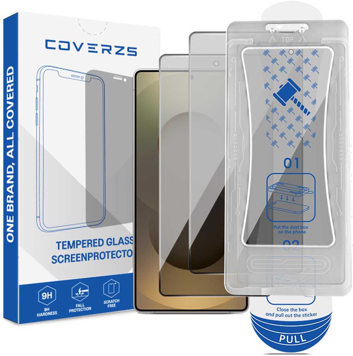 Coverzs Privacy Screenprotector - Geschikt voor Samsung Galaxy S26 Ultra - Tempered Glass - Met Montage Frame (2-Pack)