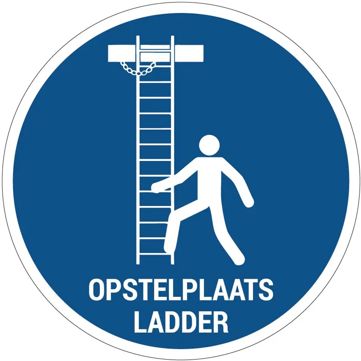 Opstelplaats ladder sticker | 40 cm