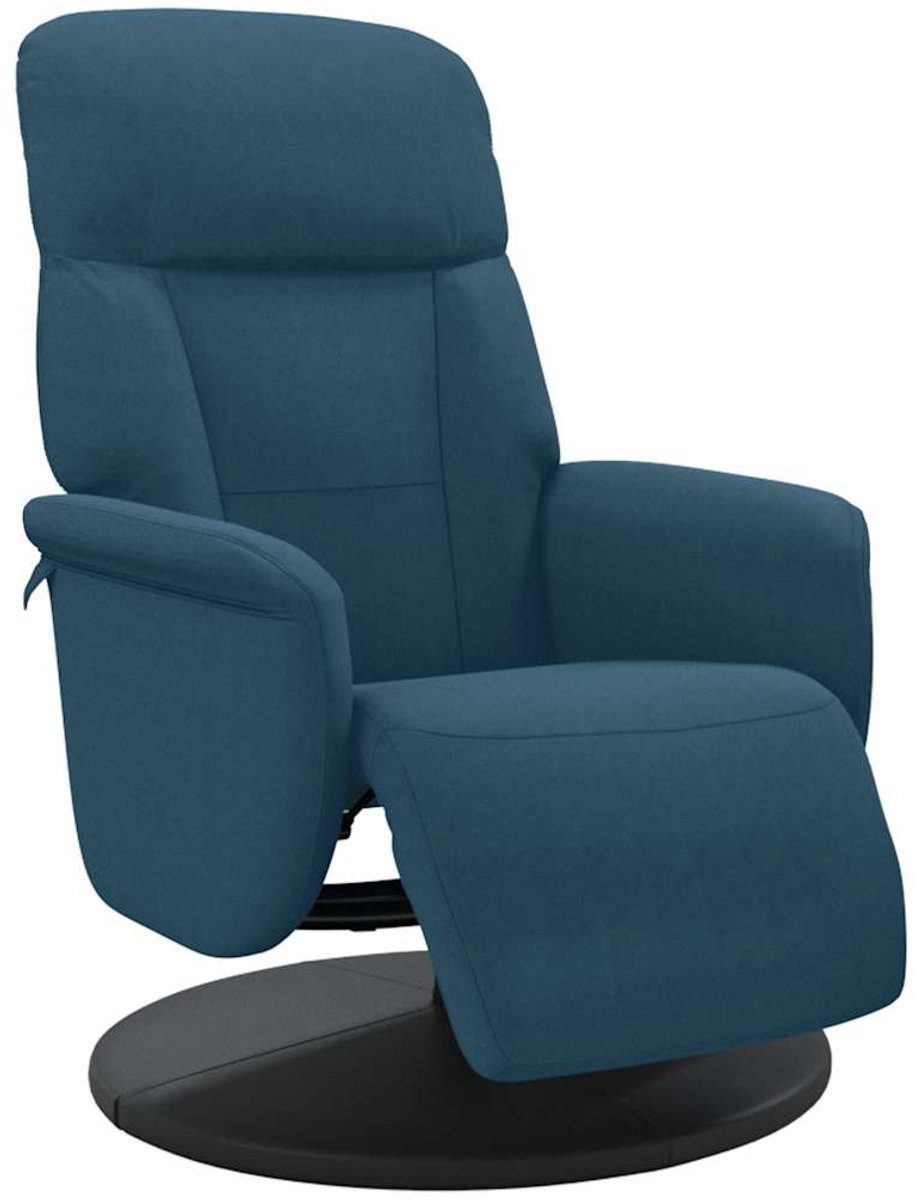 vidaXL Fauteuil - met - voetensteun - verstelbaar - fluweel - blauw