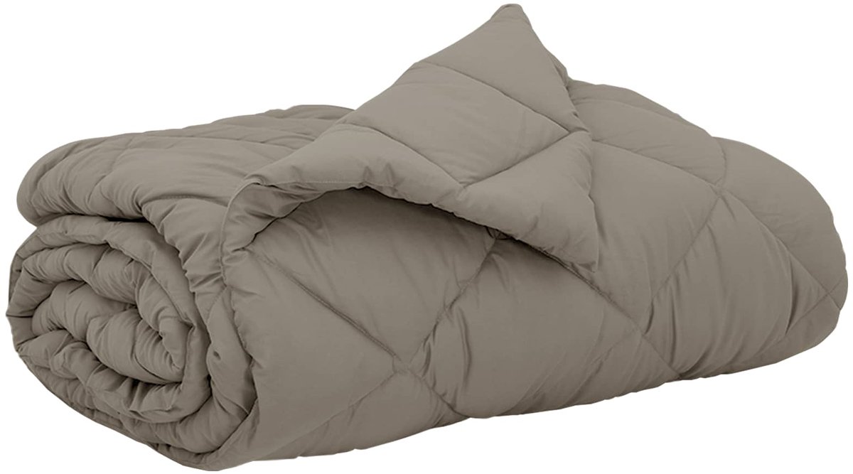 vidaXL - Zomer - Deken - Lichtgrijs - 240 - x - 260 - cm - Microvezel