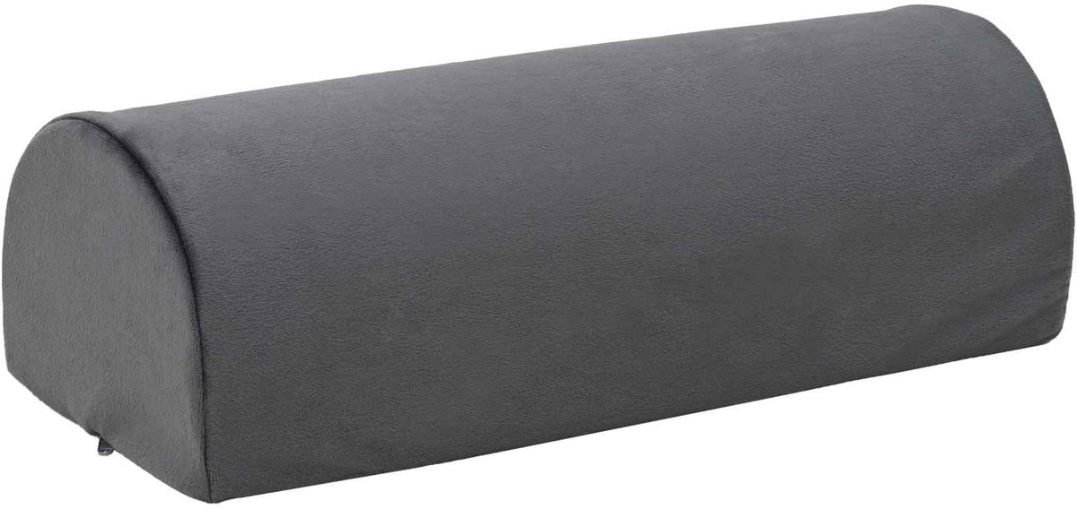 vidaXL - Voetsteunpillow - Effen - Grijs - 42 - x - 18 - x - 13 - cm - PU - Schuim