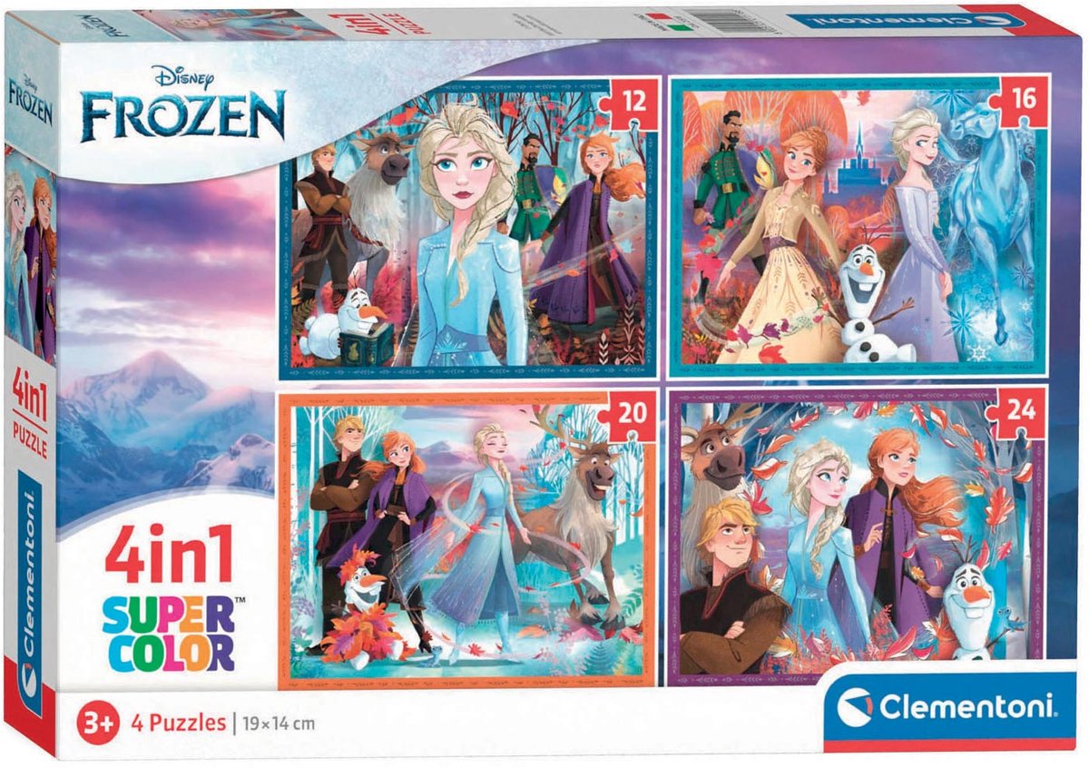 Clementoni - Puzzel - 4 in 1 - Frozen - Puzzel Voor Kinderen - Supercolor — afbeelding 6
