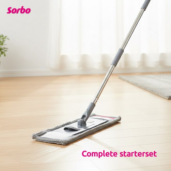 Sorbo Floor Wet Mop - Microvezel Dweil - Voor Streep Sorbo Floor Wet Mop - Microvezel Dweil - Voor Streep