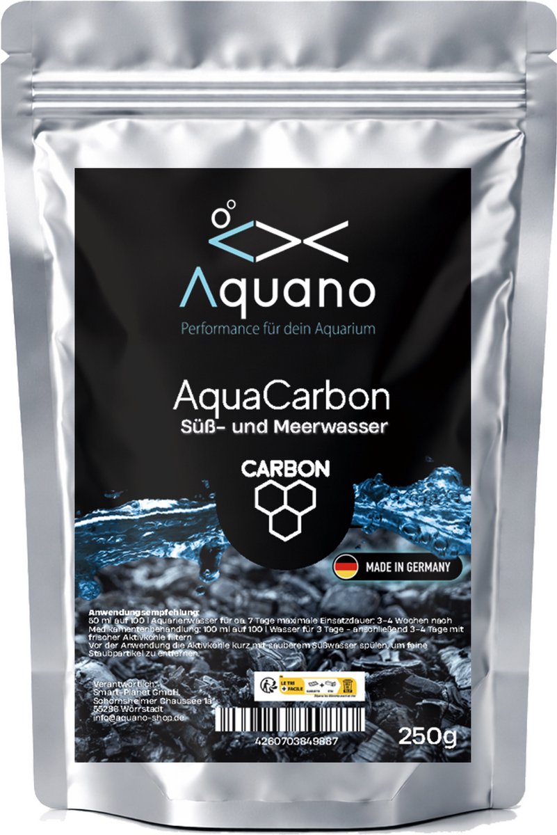 AQUANO - AquaCarbon Premium actieve kool voor zoet- en zeewateraquaria
