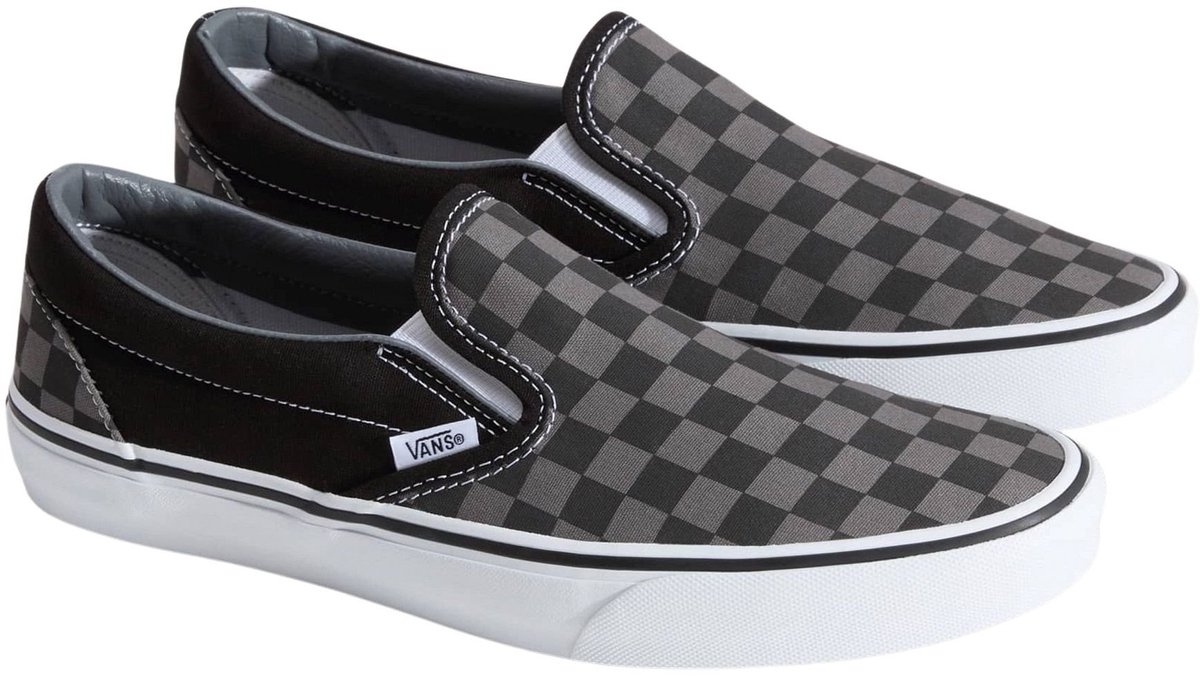 Vans Classic Slip-On Sneakers Unisex /Pewter Checkerboard Zwart