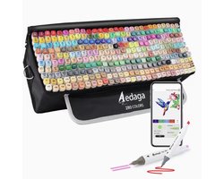 Professionele Alcohol Markers Set 240 Kleuren – Dual Tip Stiften (Fine & Beitelpunt) – Kleurstiften voor Volwassenen & Artiesten – Tekenen, Manga, Schetsen – Kerstcadeau