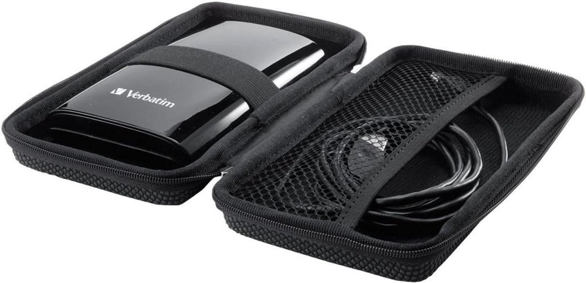 Draagbare Harde Beschermhoes voor 2.5 Inch Externe Harde Schijf - Zwart