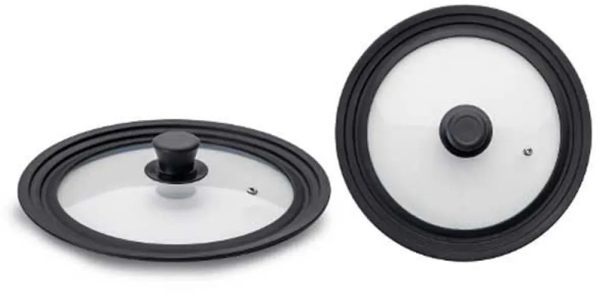 Ibili Silicone Glazen Deksel Voor Pan Met Rand 16-18-20 Cm Goud