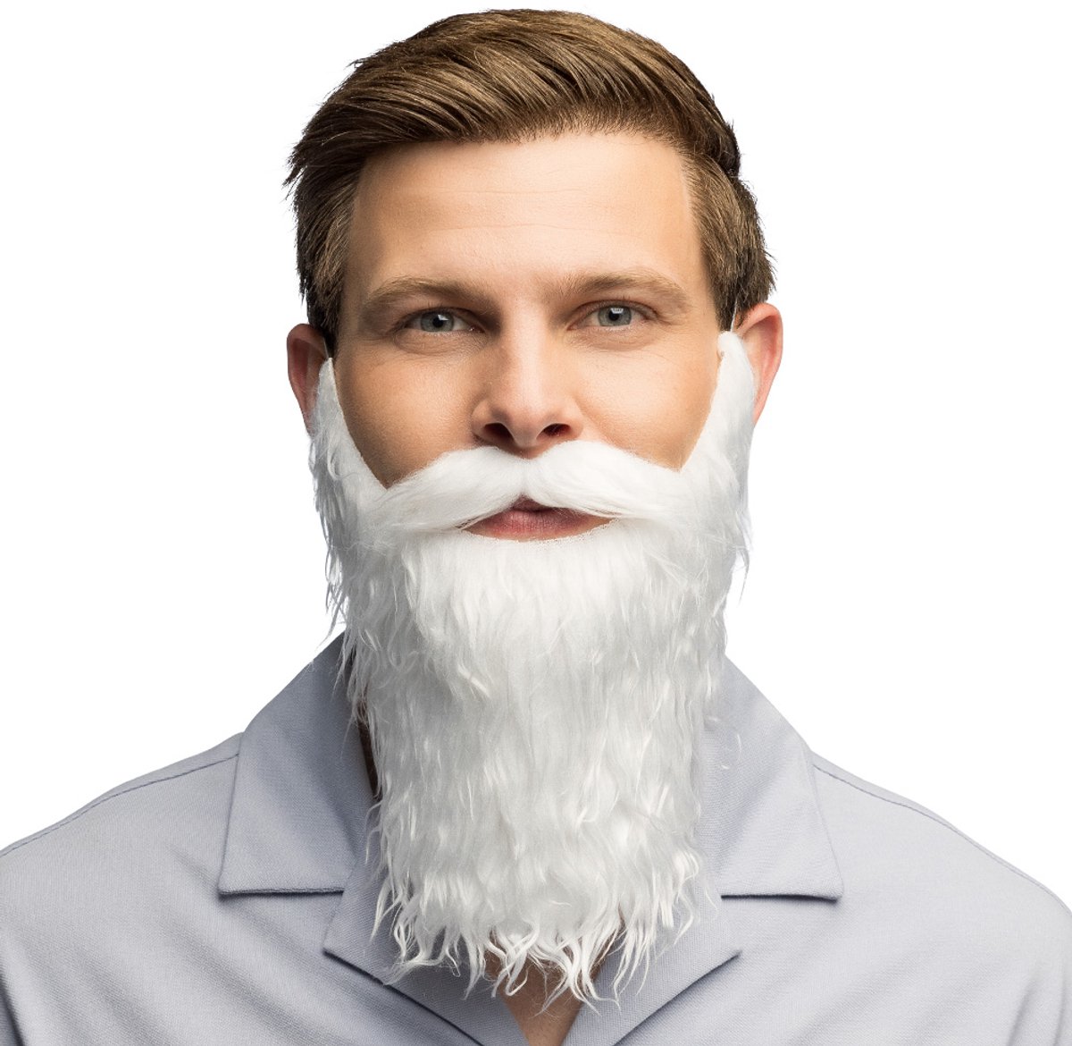 Boland - Baard Classic wit - Volwassenen - Geen verkleedthema, Kerst - Kapitein - Kabouter - Kerstman