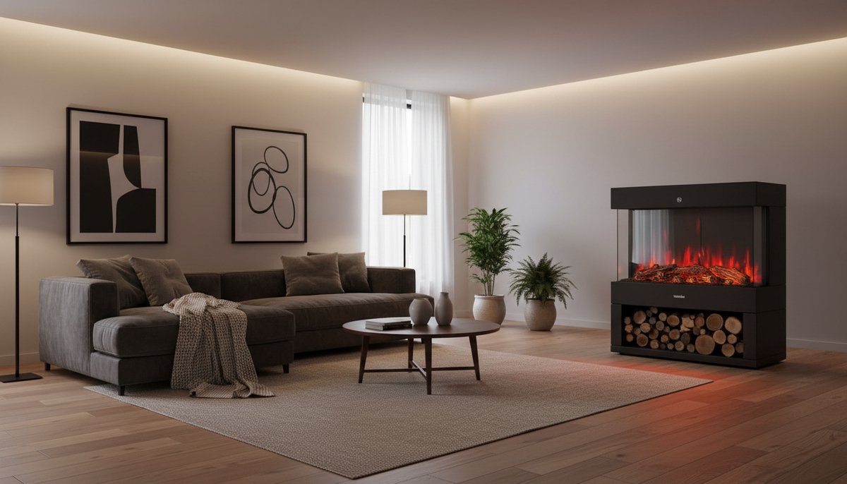 Elektrische Haard Vrijstaand 900W & 1800W – Casa Velluto Milano Sfeerhaard met Verwarming – 3D Vlammen & Gloeieffect – Zwart – 60 x 33 x 73,5 cm – Moderne Kachel met Timer & Beveiliging