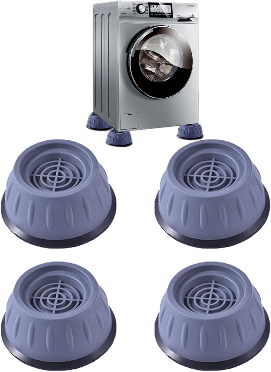 Antitrilschroeven Wasmachine en Droger - Universele Antislip Rubberen Voeten Set van 4