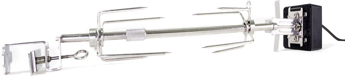 Universele RVS Rotisserie Set voor Kamado Grill - Afstelbaar Draaispit